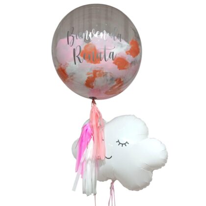Globos burbuja y nube.
