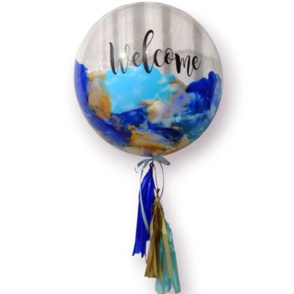 Globo burbuja welcome