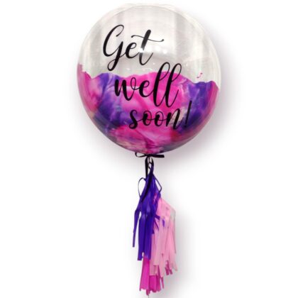 Globo burbuja get well soon